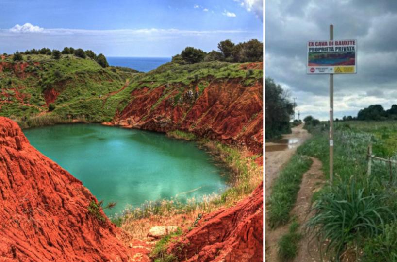 Il Salento &laquo;perde&raquo; un altro luogo iconico: la cava di bauxite diventa off limits, i proprietari chiudono gli accessi