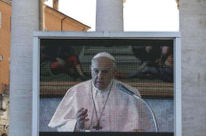 Pope says Mass for sick, health workers, elderly, detainees