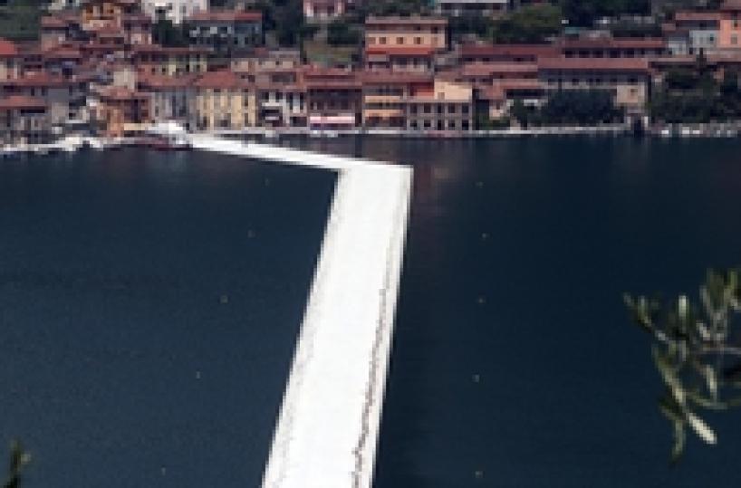 Bulgarian artist Christo unveils Lake Iseo catwalks