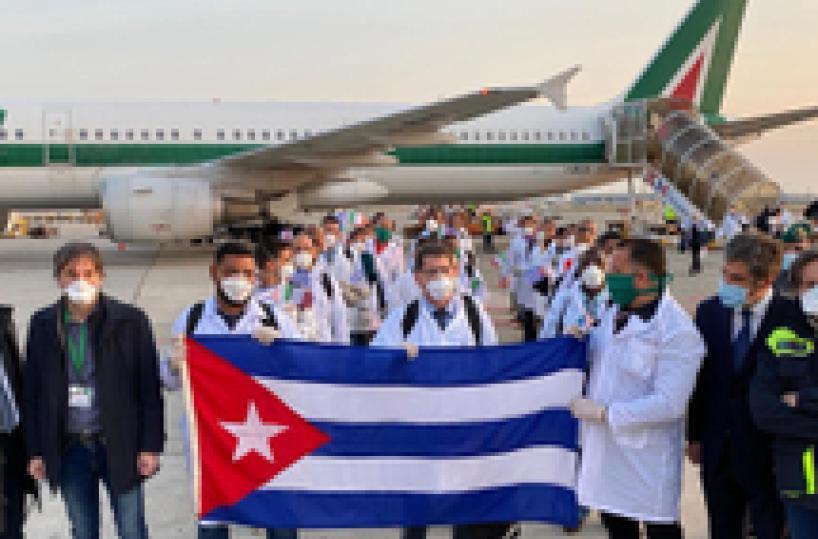 Coronavirus: Cuban doctors arrive in Italy