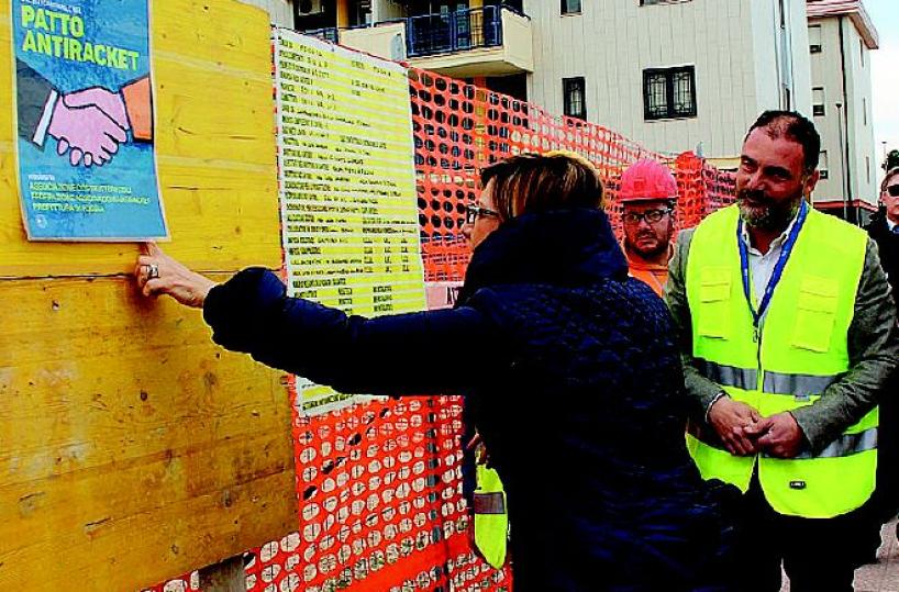 Patto antiracket, bollino blunei primi due cantieri