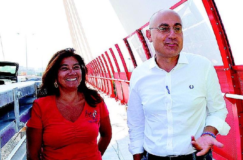 L'assessore Giuseppe Galasso  con la professoressa Dora Foti  (foto Luca Turi)