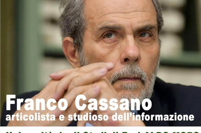 Bari, un progetto di ricerca dedicato a Cassano sociologo e giornalista