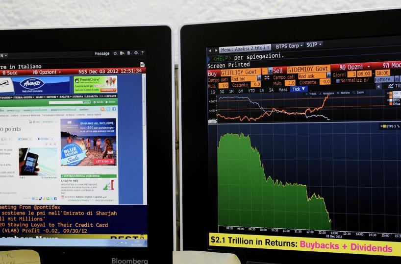 Lo spread tra Btp e Bund scende a 81,3 punti, parità con Francia