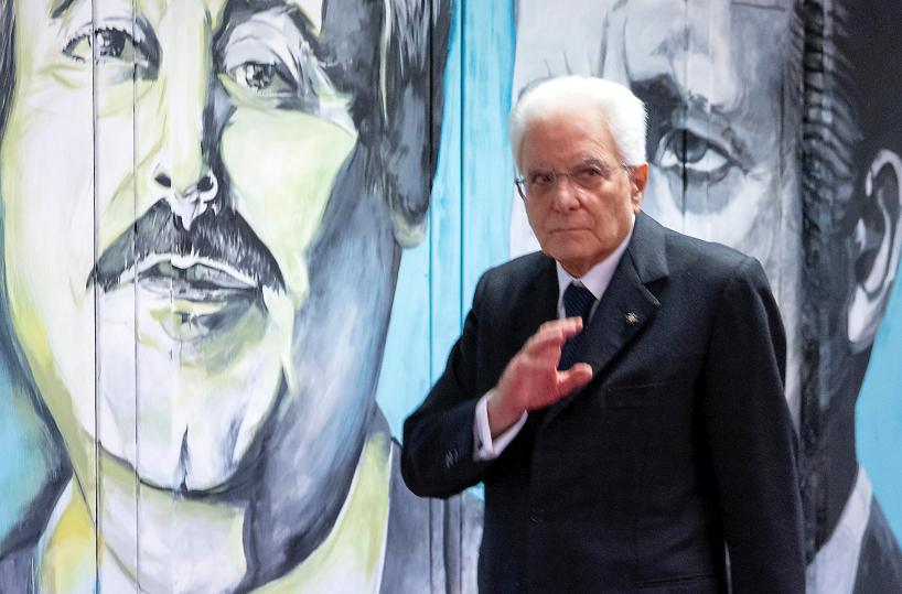Mattarella visita mostra dell'Ansa su Falcone e Borsellino