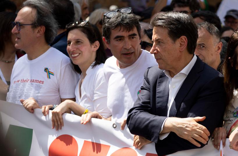 Leader campo largo al lancio della campagna per il "No" al referendum