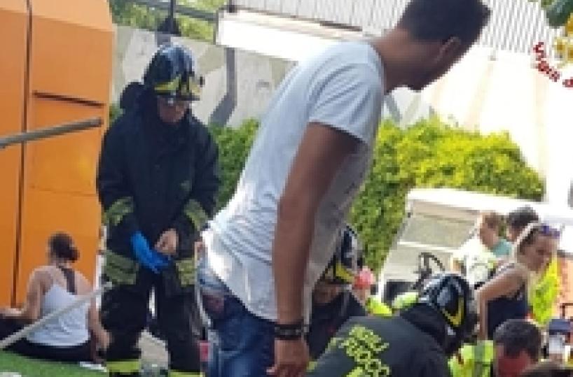 Incidente a trenino parco, 7 feriti
