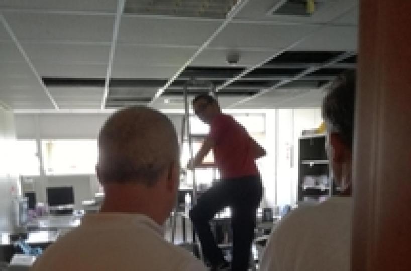 Crolla soffitto in Tribunale Roma