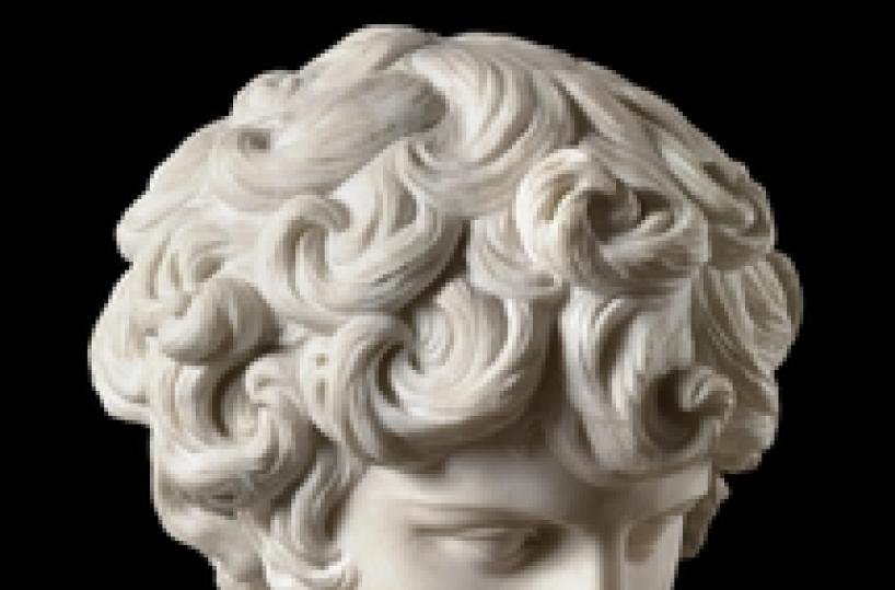 Original Antinous marbles on display at Palazzo Altemps