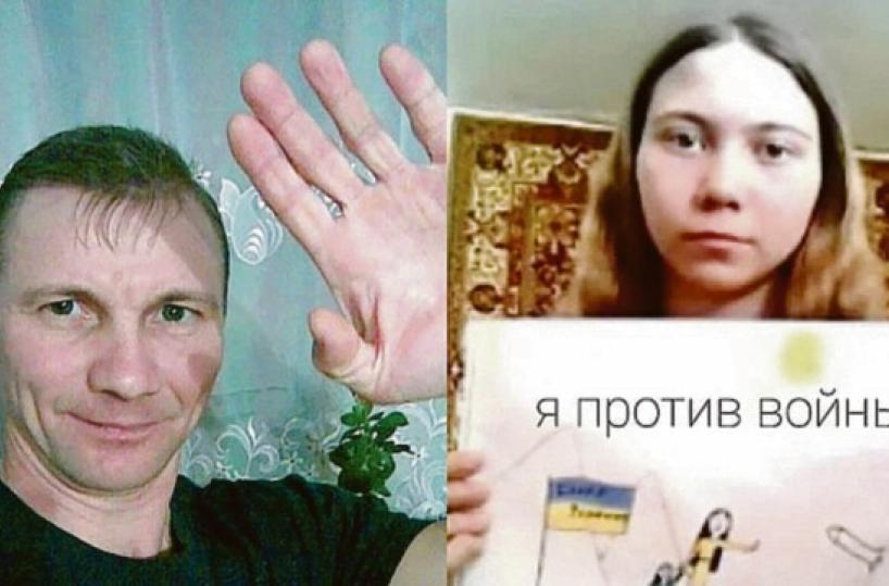 Il disegno pacifista di una ragazzina russa e il coraggio del papà