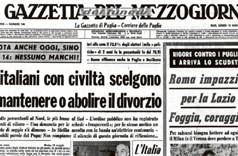 L’Italia confermò il divorzio facendo una scelta di civiltà