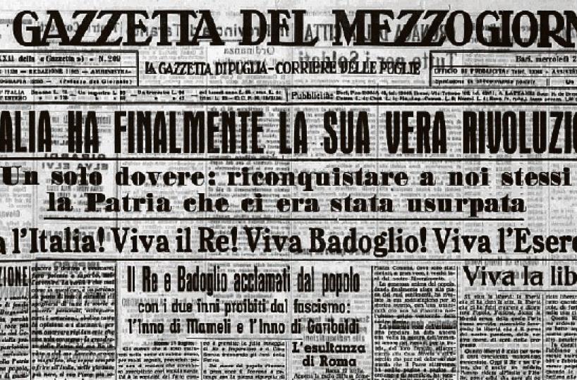Ottant’anni fa il governo Badoglio, e nel 1993 la stagione delle bombe
