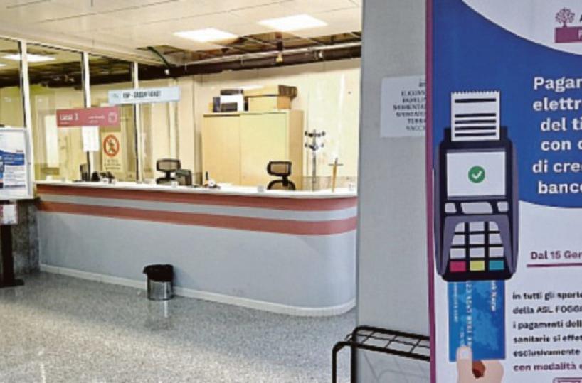 Alle casse dell’Asl di Foggia si paga solo con la moneta elettronica
