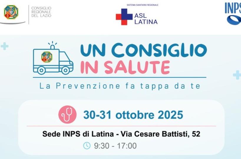 Lazio, Aurigemma “Un Consiglio in Salute fa tappa all’Inps di Latina”