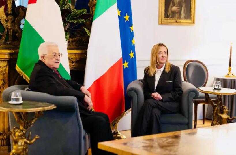 Meloni incontra Abu Mazen, dare rapida attuazione al piano Trump