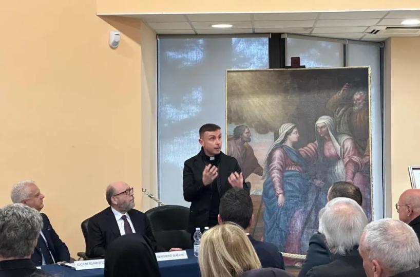 Banca del Fucino, svelato a L’Aquila il restauro della tela “La Visitazione”