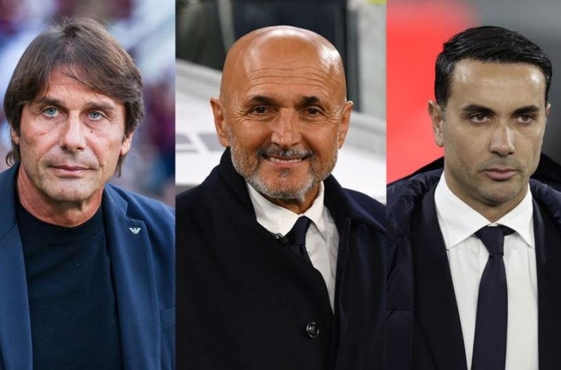 Conte, Spalletti e Palladino gli allenatori più citati da Radio e Tv