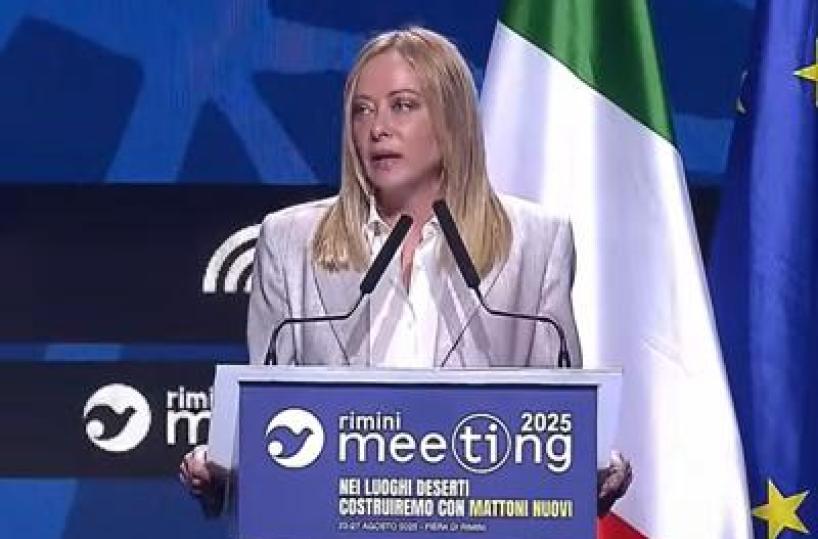 Meloni a Rimini: "Non siamo più i malati d'Europa. Reazione Israele andata oltre"