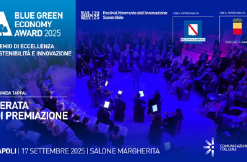 'Blue Green Economy Award 2025', il 17/9 a Napoli la premiazione