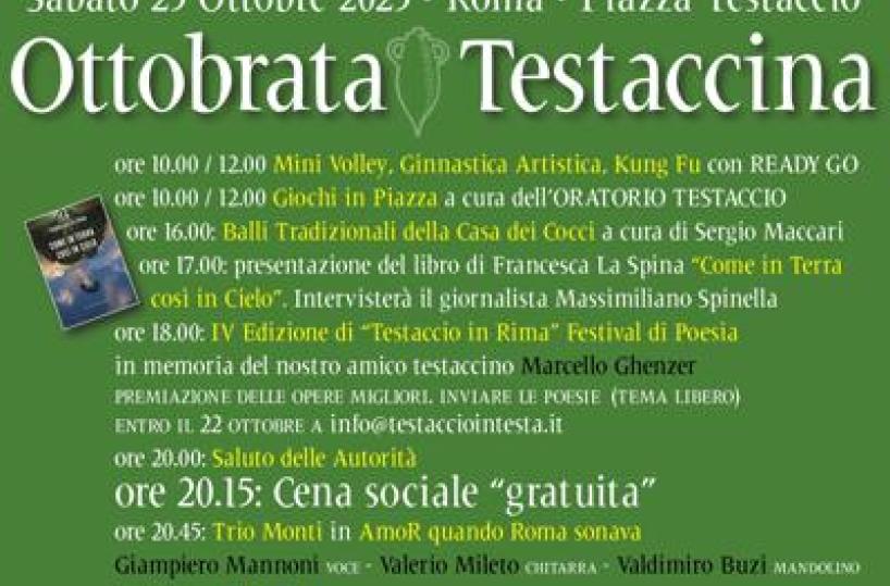 Roma, torna l’'Ottobrata Testaccina': festa di quartiere tra memoria, cultura e socialità