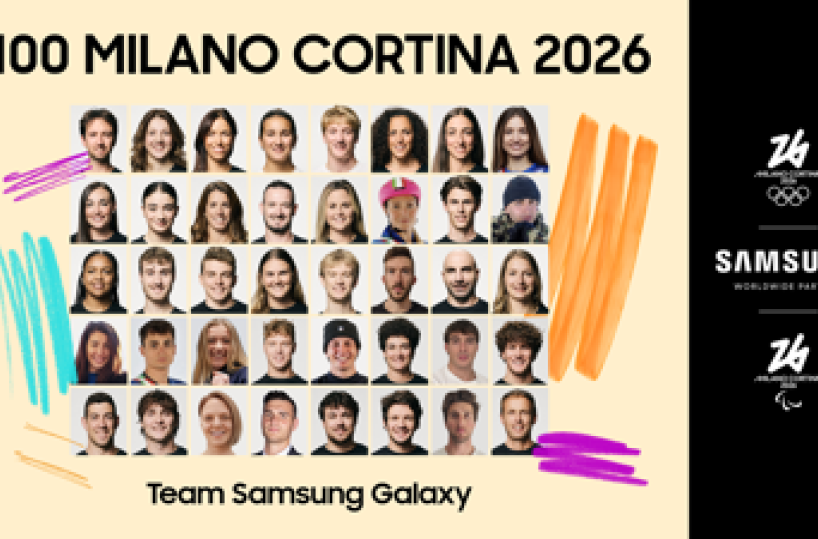 Samsung celebra countdown verso Milano Cortina 2026 e svela team 'Samsung Galaxy'