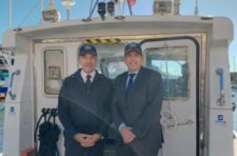 Roma, sopralluogo in mare nello scalo di Civitavecchia per verificare lo stato dei lavori