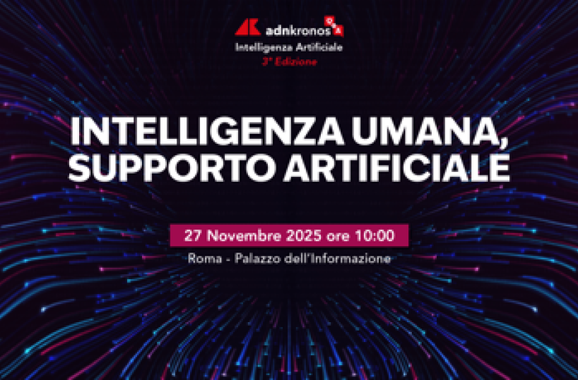 'Intelligenza umana, supporto artificiale', focus il 27/11 a Roma a Palazzo informazione