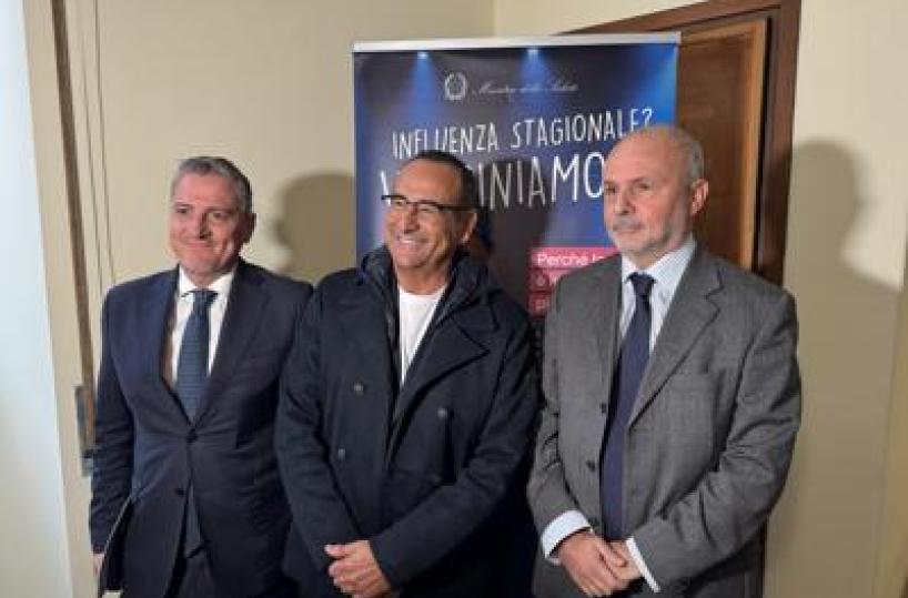 Influenza, al via spot Tv con Carlo Conti: "Io vaccinato, spero lo facciano in tanti"