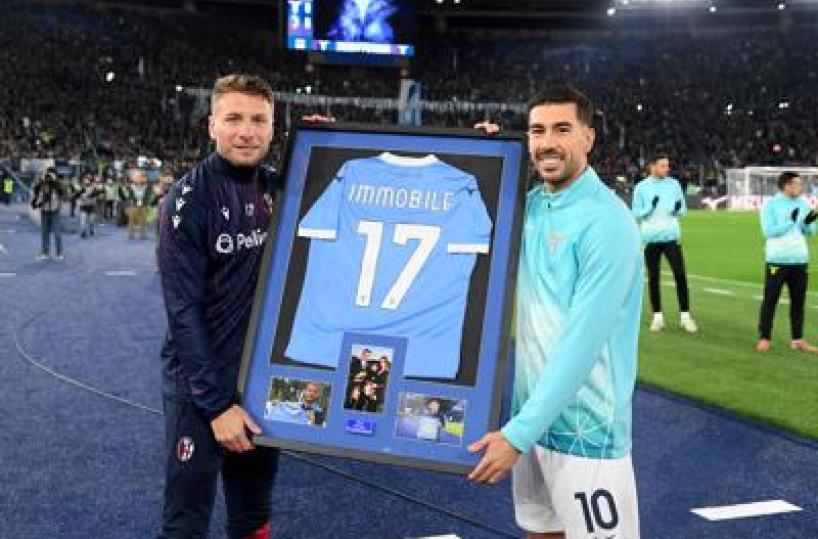 Lazio, giornata speciale all'Olimpico per Ciro Immobile, per consegna maglia centinaia di migliaia like