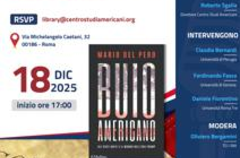 Presentazione a Roma del libro 'Buio Americano' di Mario Del Pero