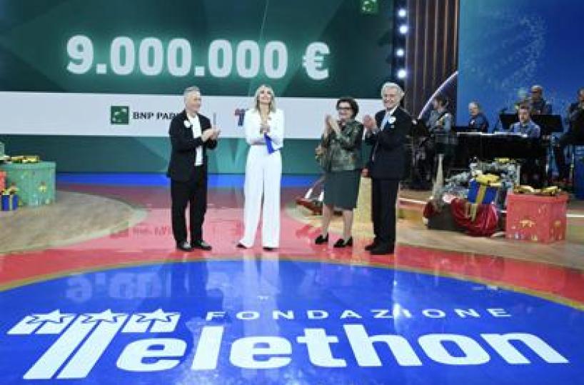 Telethon, Bnl Bnp Paribas raccoglie 9 milioni nel 2025, oltre 350 milioni in 34 anni