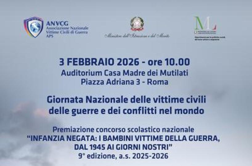 &nbsp; Roma, domani ad Auditorium Casa Madre Mutilati celebrazione Giornata vittime civili