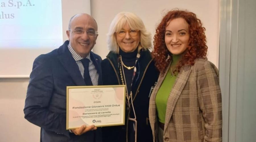 Fondazione “Giovanni XXIII” di Bitonto premiata a Milano per il progetto innovativo “Benessere in carrello”