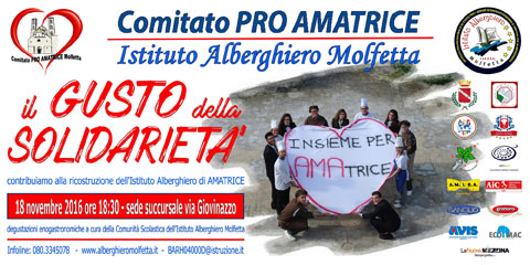 Il Gusto della Solidarietà, insieme per Amatrice