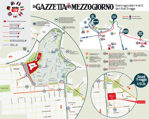 Bari G7, la Mappa - Clicca qui per ingrandirla